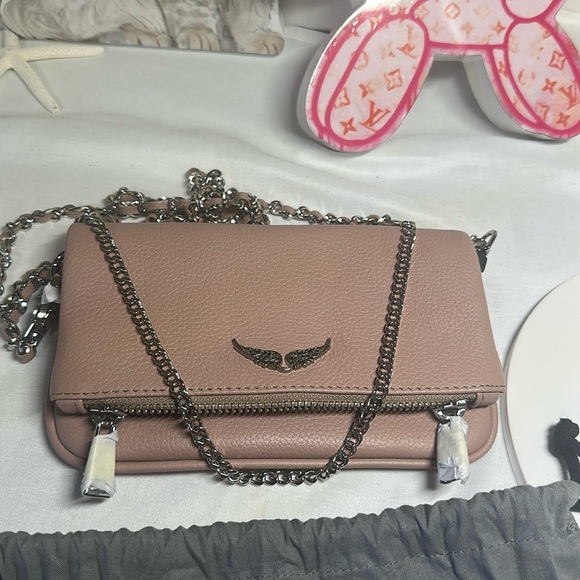Zadig and Voltaire textured leather convertible wallet / crossbody bag - Picture 1 of 7